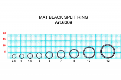 Сезон Рыбалки (Fish Season) Заводные кольца Mat Black Split Ring 6009