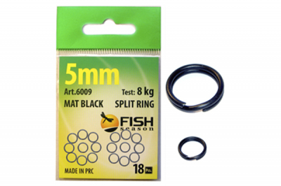 Сезон Рыбалки (Fish Season) Заводные кольца Mat Black Split Ring 6009