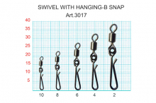 Сезон Рыбалки (Fish Season) Вертлюжок с застёжкой Swiwel With hanging-b snap 3017